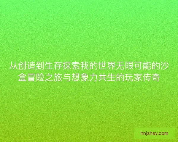 从创造到生存探索我的世界无限可能的沙盒冒险之旅与想象力共生的玩家传奇